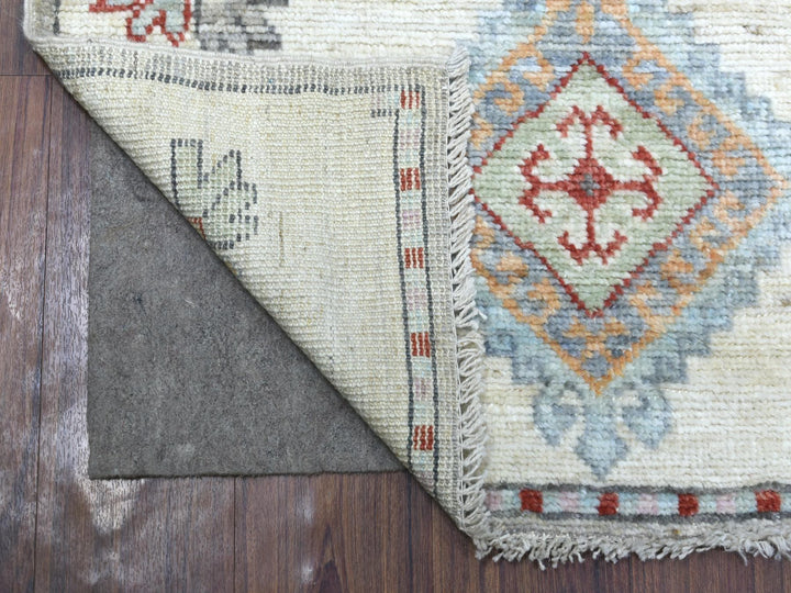 3'0" x 12'0" New Hand Knotted Grey Wool Runner Oriental Rug - MOA10270181