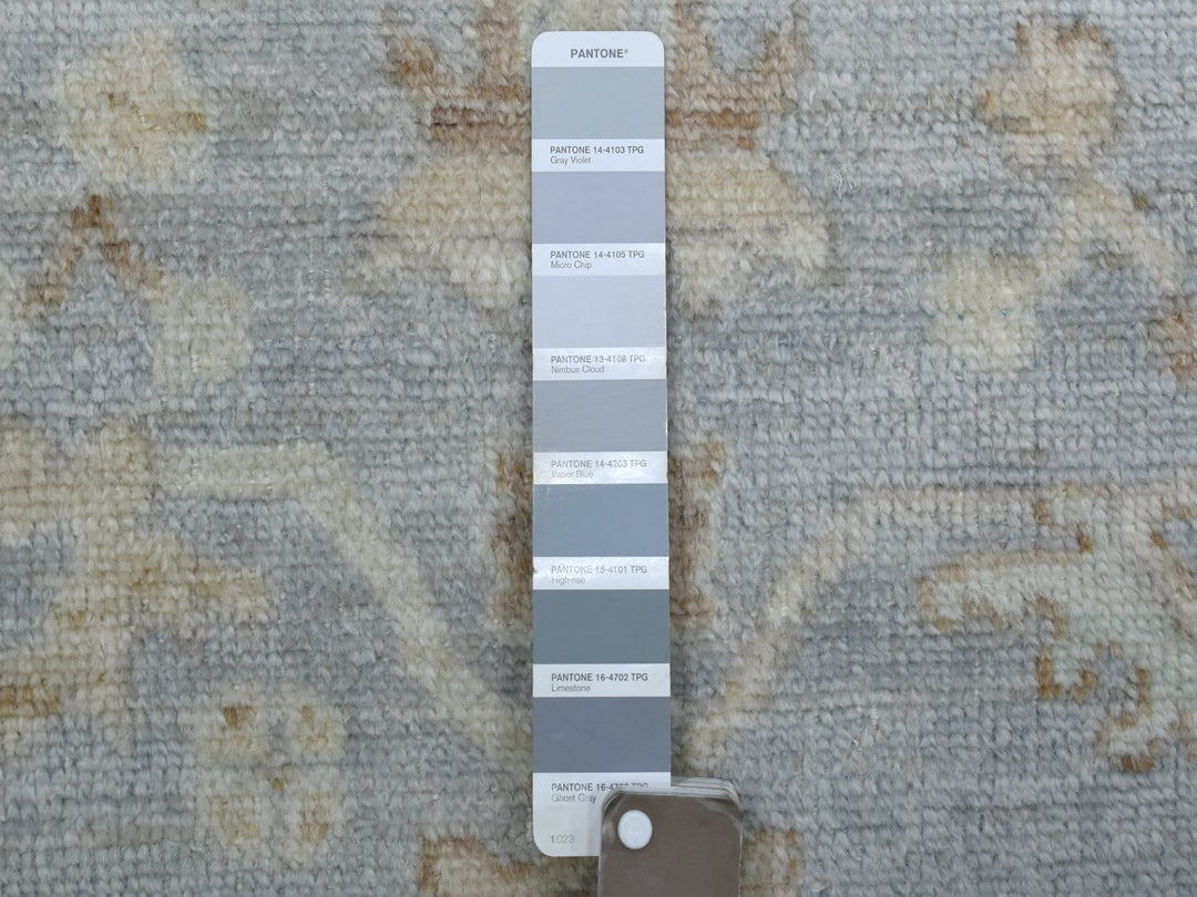 3'0" x 13'7" New Hand Knotted Grey Wool Runner Oriental Rug - MOA10270188