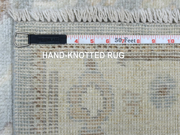 3'0" x 13'7" New Hand Knotted Grey Wool Runner Oriental Rug - MOA10270188
