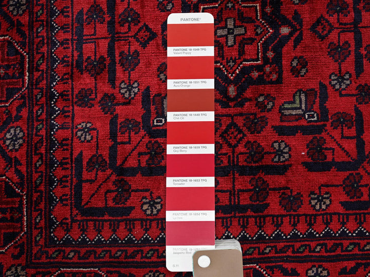 2'8" x 4'0" New Hand Knotted Red Wool Rectangle Oriental Rug - MOA102701