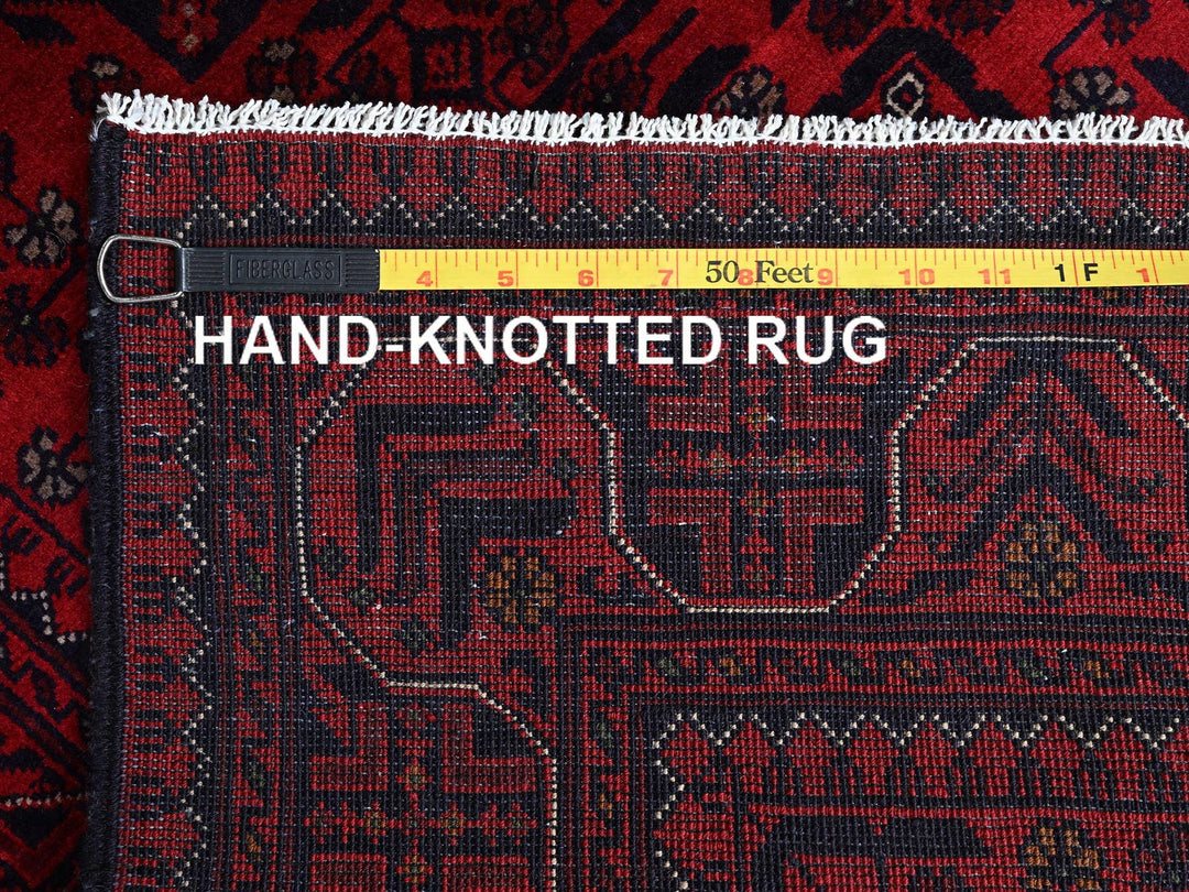 2'8" x 4'0" New Hand Knotted Red Wool Rectangle Oriental Rug - MOA102701
