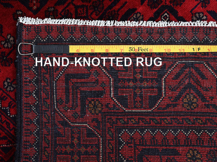 2'8" x 4'0" New Hand Knotted Red Wool Rectangle Oriental Rug - MOA102701