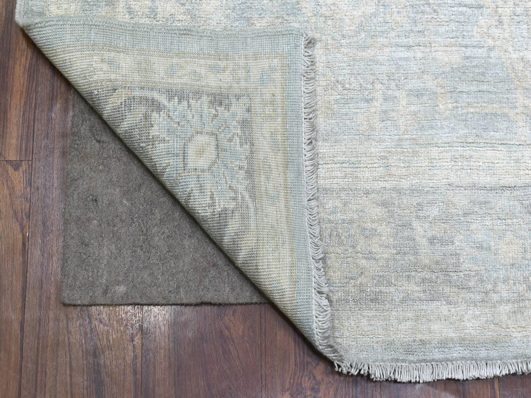 6'0" x 8'9" New Hand Knotted Grey Wool Rectangle Oriental Rug - MOA10270253