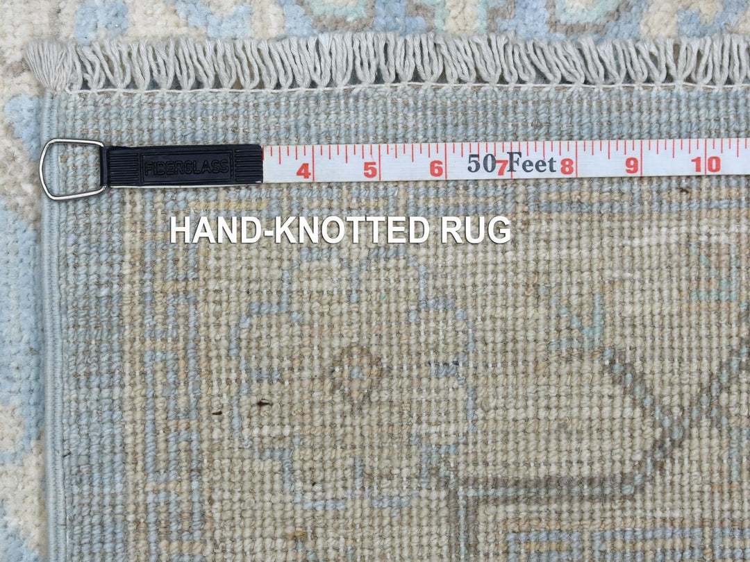 2'9" x 15'0" New Hand Knotted Blue Wool Runner Oriental Rug - MOA10270267