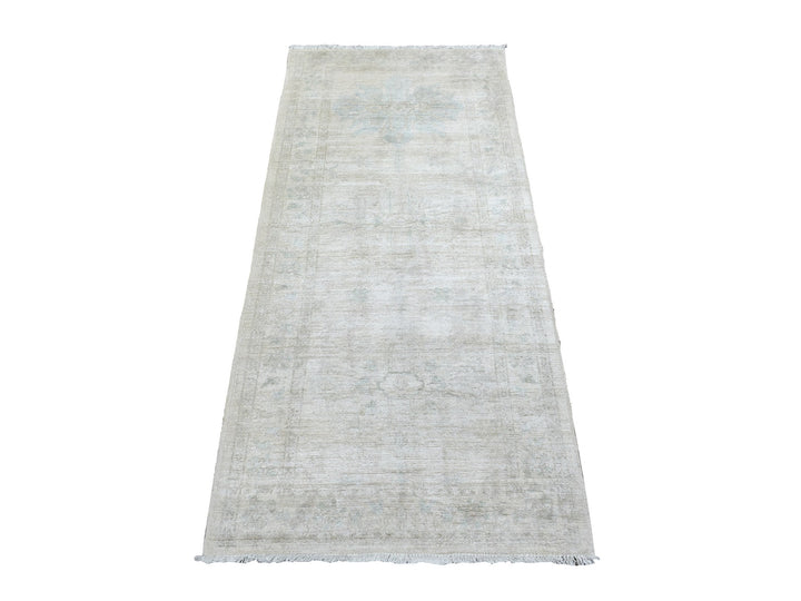 2'7" x 5'10" New Hand Knotted Ivory Wool Runner Oriental Rug - MOA10270268