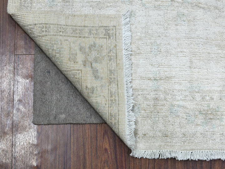 2'7" x 5'10" New Hand Knotted Ivory Wool Runner Oriental Rug - MOA10270268