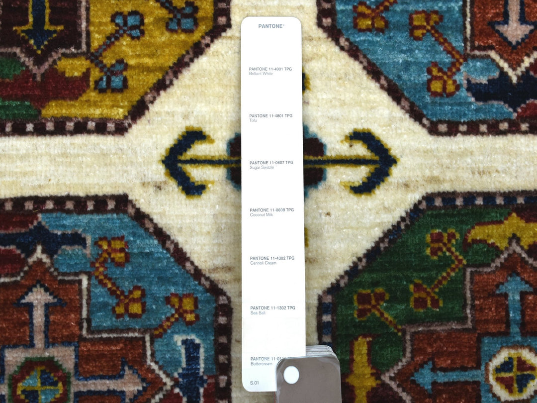 8'2" x 10'0" New Hand Knotted Ivory Wool Rectangle Oriental Rug - MOA10270300