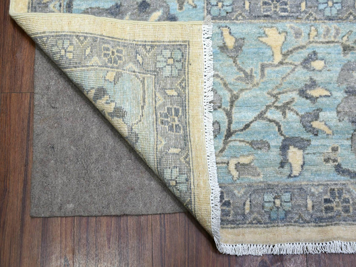 9'0" x 11'10" New Hand Knotted Ivory Wool Rectangle Oriental Rug - MOA10270317