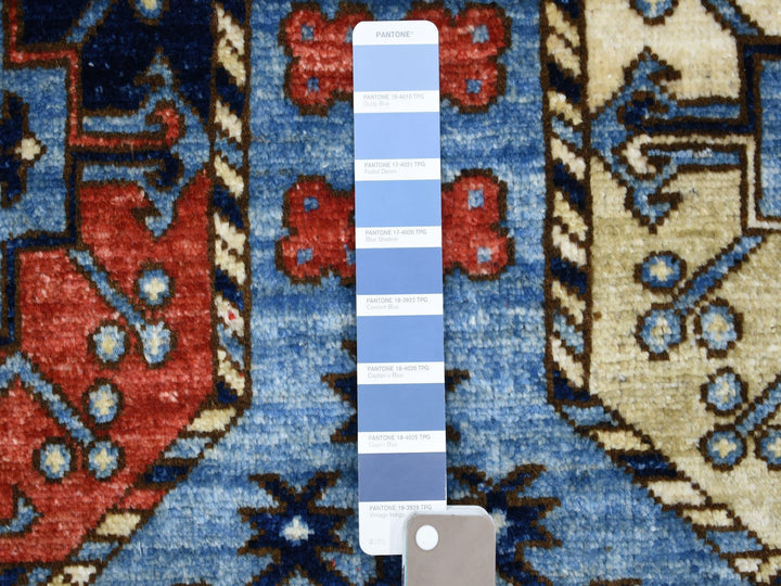 9'8" x 12'4" New Hand Knotted Blue Wool Rectangle Oriental Rug - MOA10270321