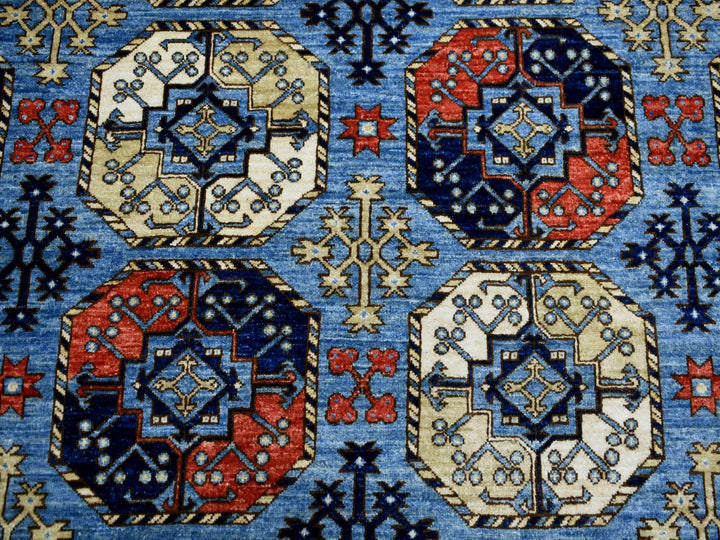 9'8" x 12'4" New Hand Knotted Blue Wool Rectangle Oriental Rug - MOA10270321
