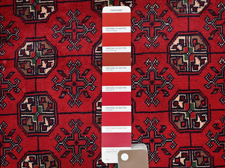2'9" x 3'11" New Hand Knotted Red Wool Rectangle Oriental Rug - MOA102703