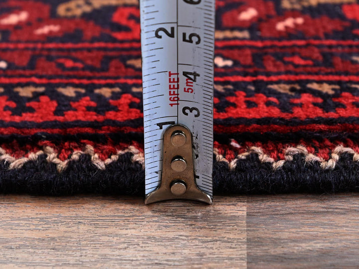 2'9" x 3'11" New Hand Knotted Red Wool Rectangle Oriental Rug - MOA102703