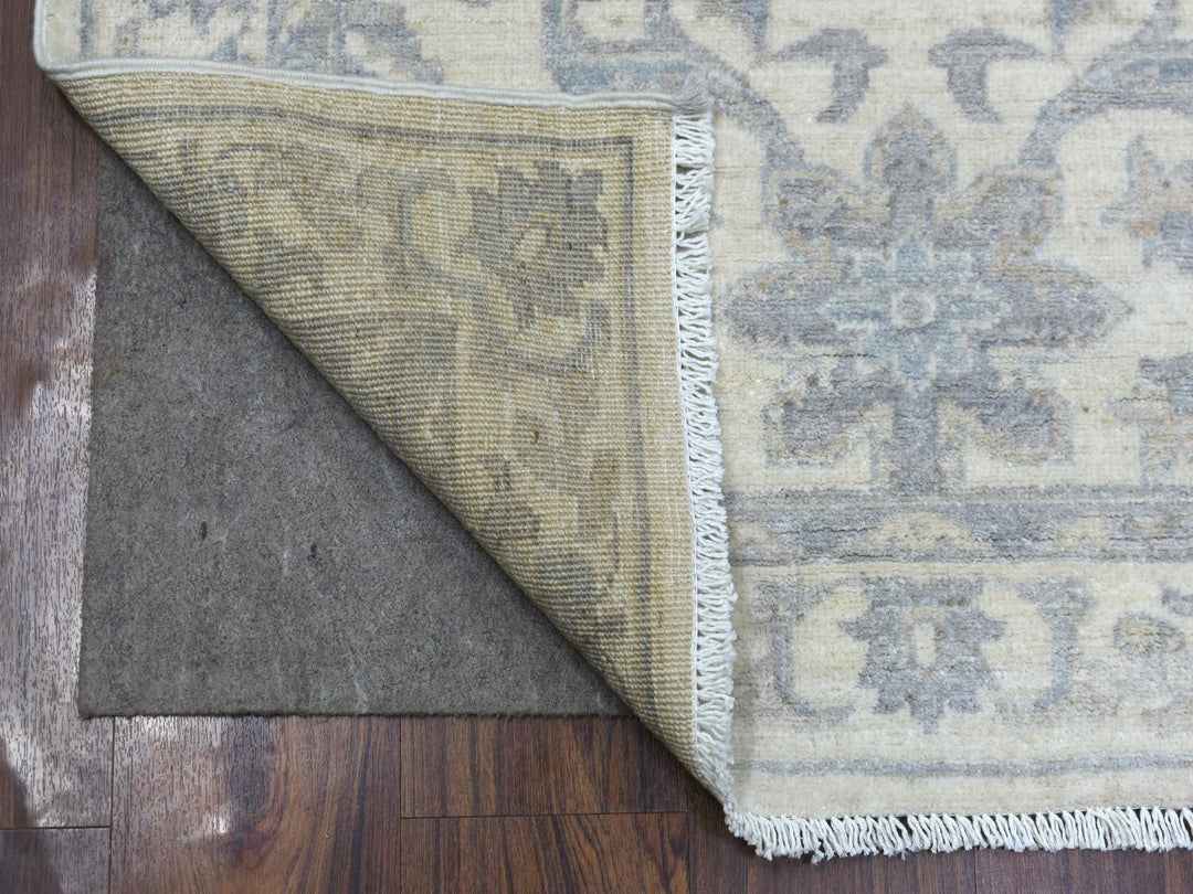 3'3" x 9'8" New Hand Knotted Ivory Wool Runner Oriental Rug - MOA10270405