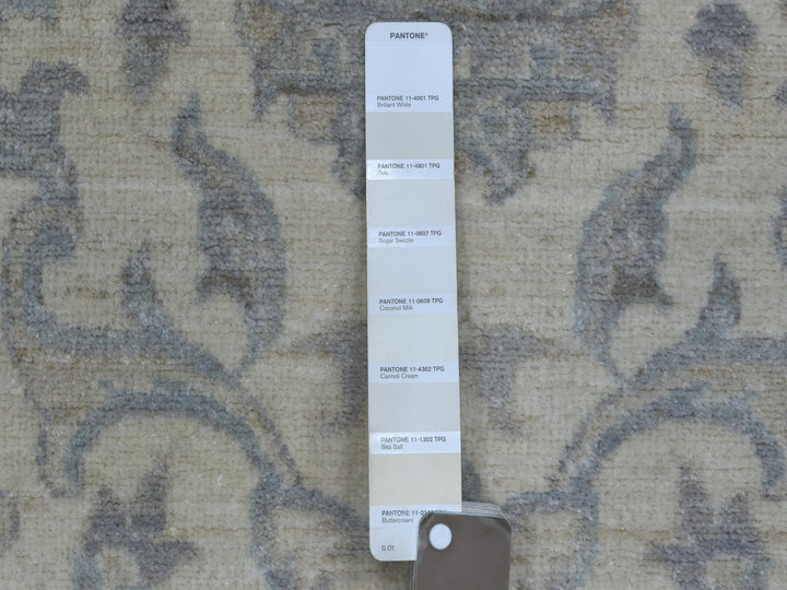 3'3" x 9'8" New Hand Knotted Ivory Wool Runner Oriental Rug - MOA10270405