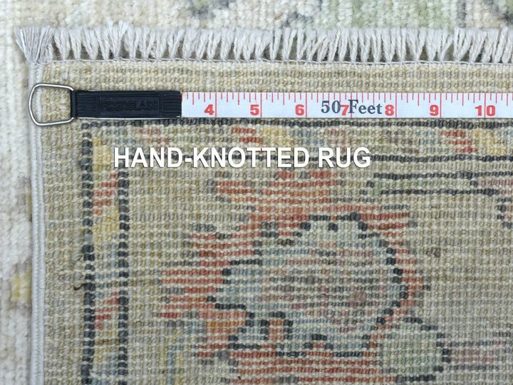 2'10" x 12'3" New Hand Knotted Beige Wool Runner Oriental Rug - MOA10270494