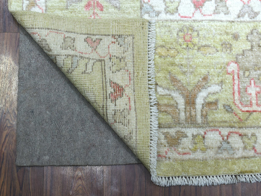 8'0" x 9'9" New Hand Knotted Green Wool Rectangle Oriental Rug - MOA10270497