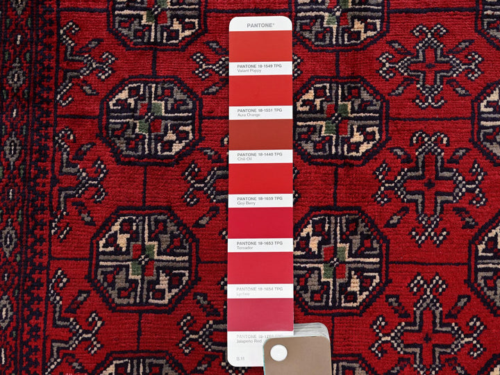 2'7" x 4'0" New Hand Knotted Red Wool Rectangle Oriental Rug - MOA102704