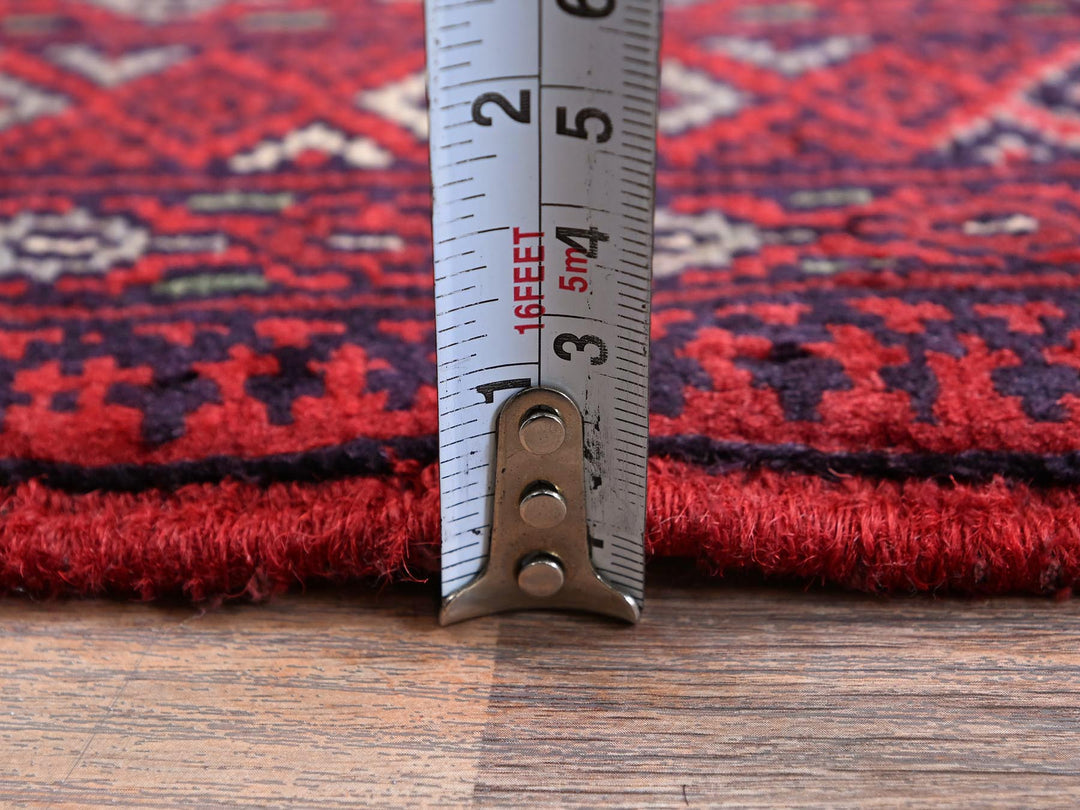 2'7" x 4'0" New Hand Knotted Red Wool Rectangle Oriental Rug - MOA102704
