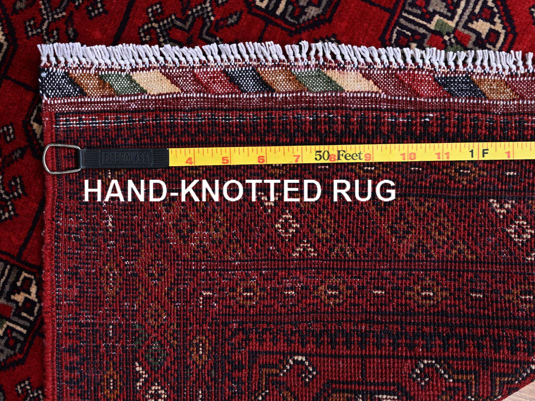 2'7" x 4'0" New Hand Knotted Red Wool Rectangle Oriental Rug - MOA102704