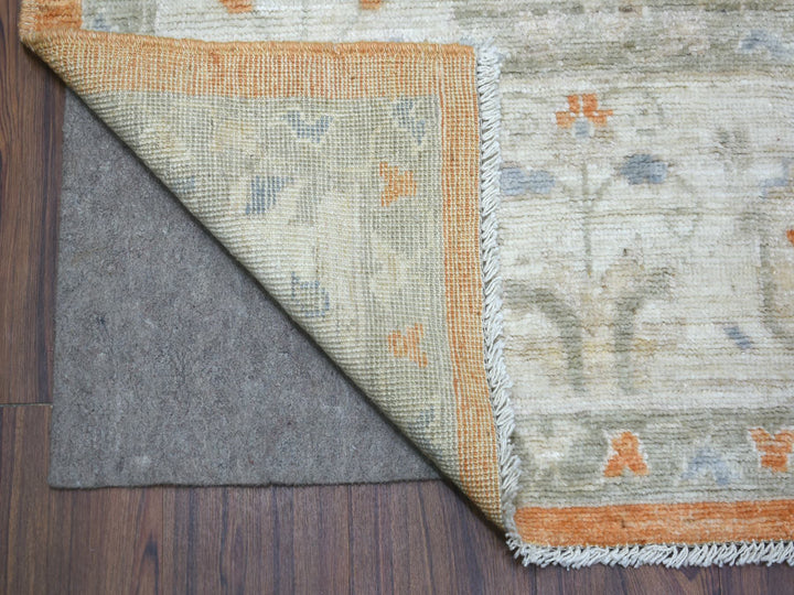 7'10" x 10'2" New Hand Knotted Orange Wool Rectangle Oriental Rug - MOA10270575