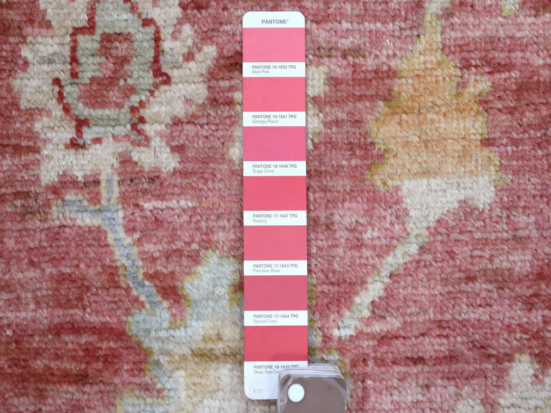 3'9" x 6'0" New Hand Knotted Pink Wool Rectangle Oriental Rug - MOA10270605