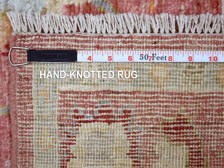 3'9" x 6'0" New Hand Knotted Pink Wool Rectangle Oriental Rug - MOA10270605