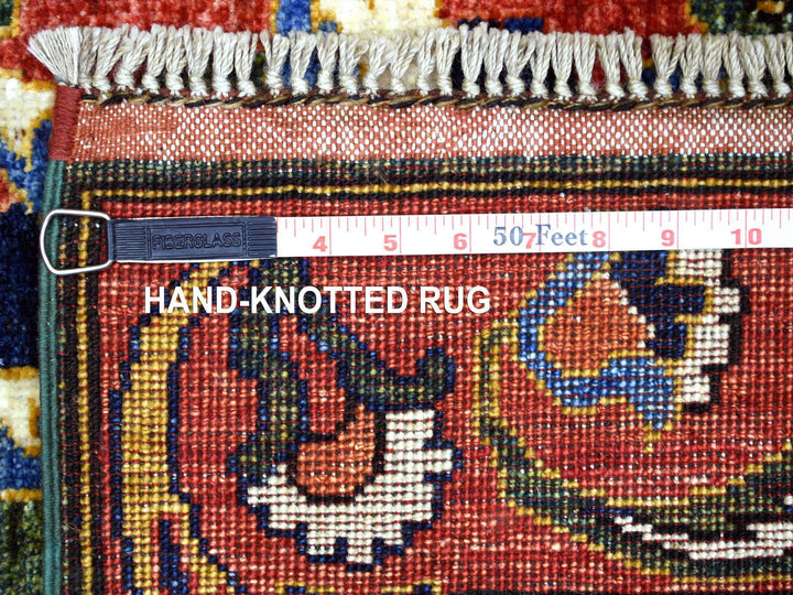 2'10" x 9'9" New Hand Knotted Green Wool Runner Oriental Rug - MOA10270619