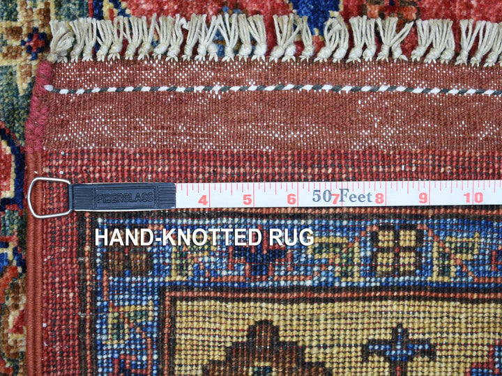 5'7" x 7'7" New Hand Knotted Red Wool Rectangle Oriental Rug - MOA10270647