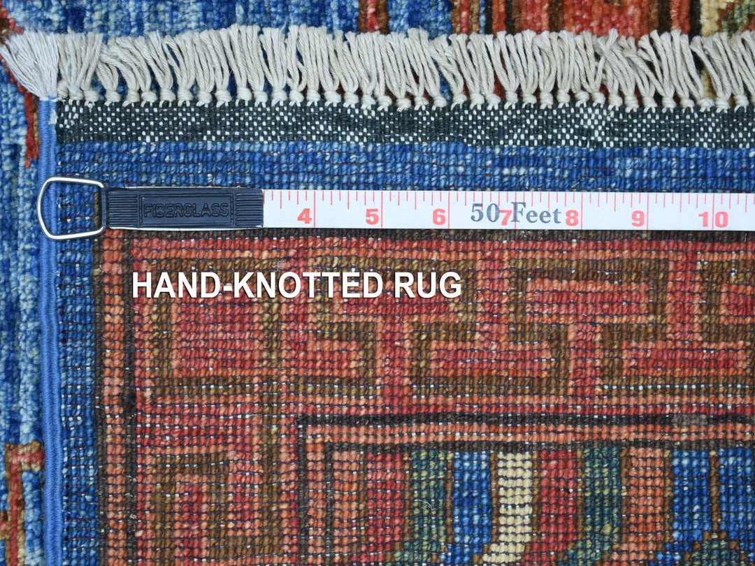 5'9" x 7'10" New Hand Knotted Blue Wool Rectangle Oriental Rug - MOA10270648