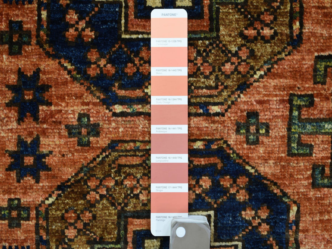 2'1" x 3'0" New Hand Knotted Orange Wool Rectangle Oriental Rug - MOA10270658