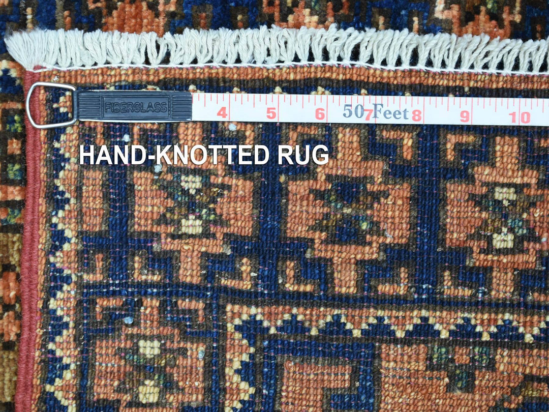 2'1" x 3'0" New Hand Knotted Orange Wool Rectangle Oriental Rug - MOA10270658