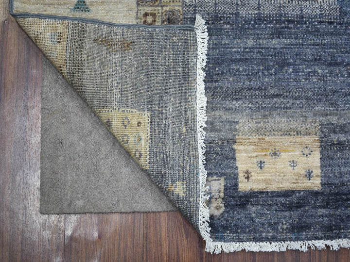 5'4" x 7'9" New Hand Knotted Grey Wool Rectangle Oriental Rug - MOA10270698