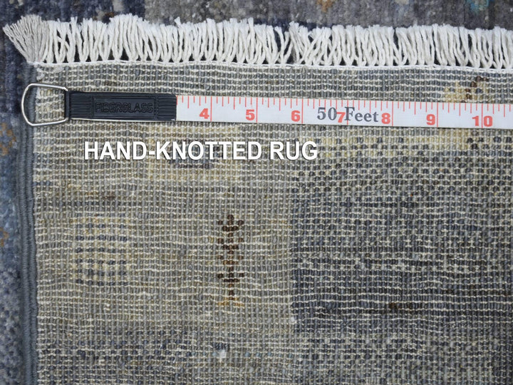5'4" x 7'9" New Hand Knotted Grey Wool Rectangle Oriental Rug - MOA10270698