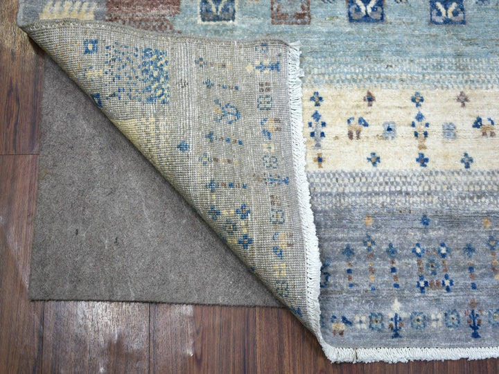 4'0" x 5'9" New Hand Knotted Grey Wool Rectangle Oriental Rug - MOA10270699