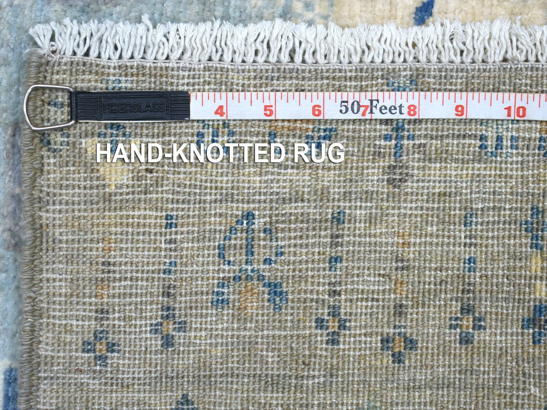 4'0" x 5'9" New Hand Knotted Grey Wool Rectangle Oriental Rug - MOA10270699