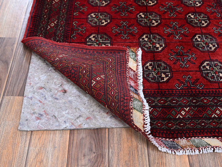 2'9" x 4'1" New Hand Knotted Red Wool Rectangle Oriental Rug - MOA102706