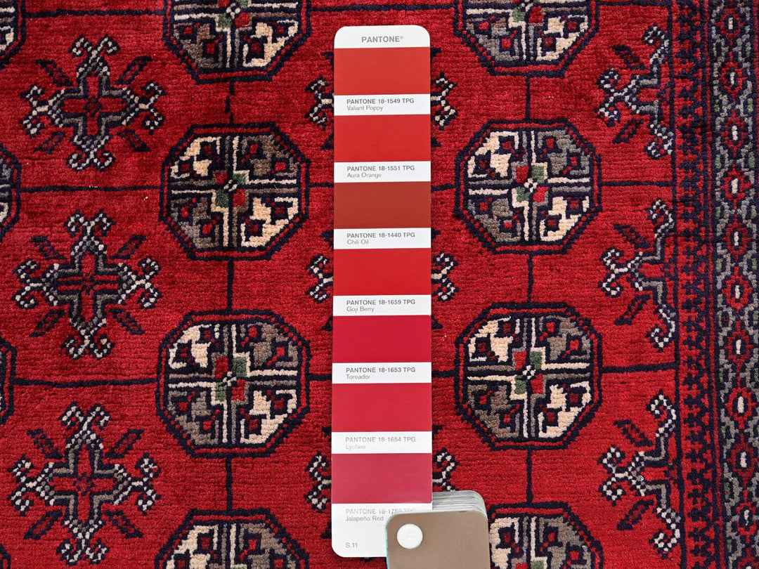 2'9" x 4'1" New Hand Knotted Red Wool Rectangle Oriental Rug - MOA102706