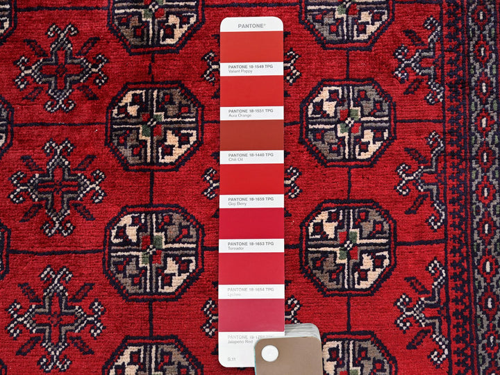 2'9" x 4'1" New Hand Knotted Red Wool Rectangle Oriental Rug - MOA102706