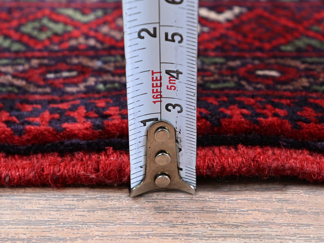2'9" x 4'1" New Hand Knotted Red Wool Rectangle Oriental Rug - MOA102706