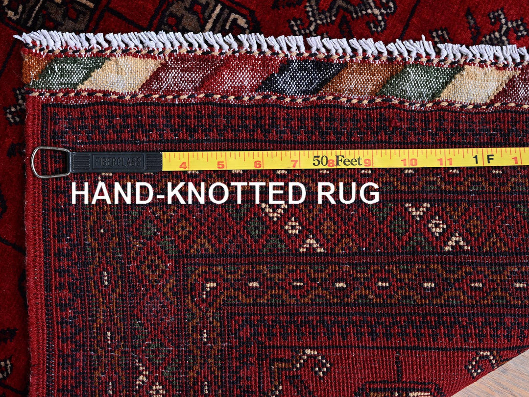 2'9" x 4'1" New Hand Knotted Red Wool Rectangle Oriental Rug - MOA102706