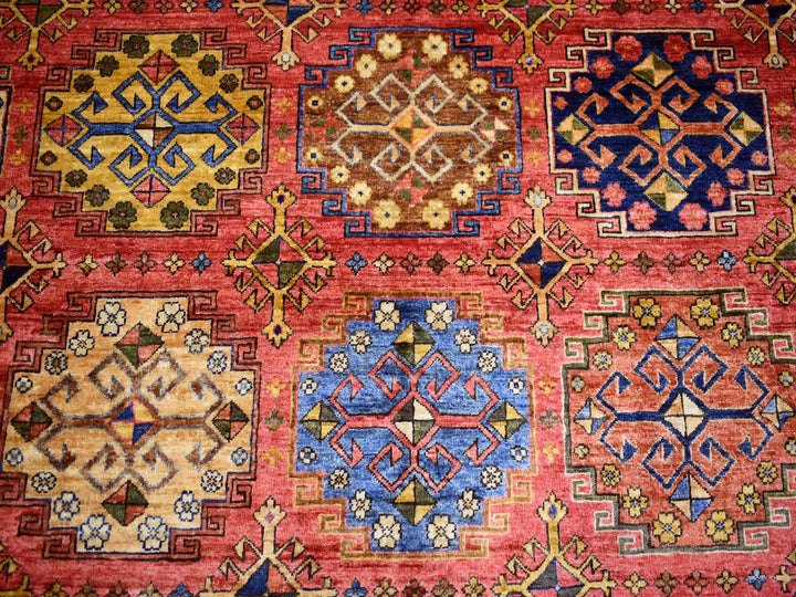 8'8" x 11'7" New Hand Knotted Red Wool Rectangle Oriental Rug - MOA10270709
