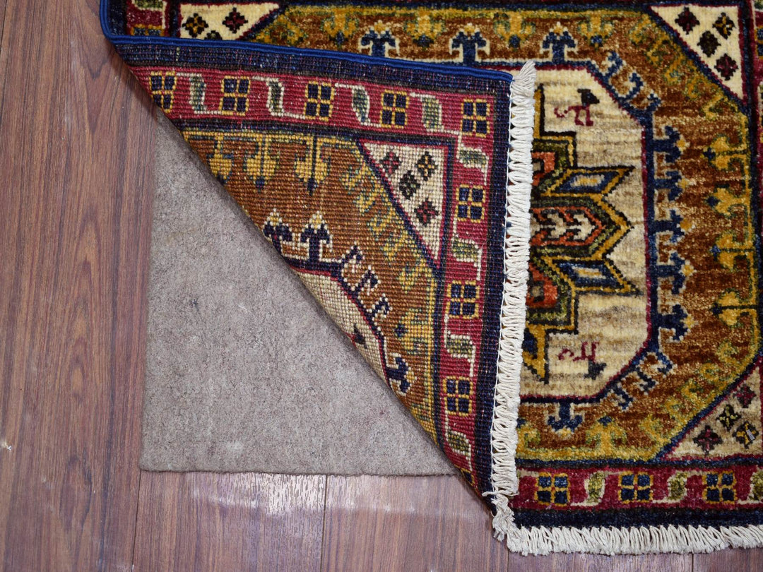 2'0" x 3'0" New Hand Knotted Blue Wool Rectangle Oriental Rug - MOA10270762