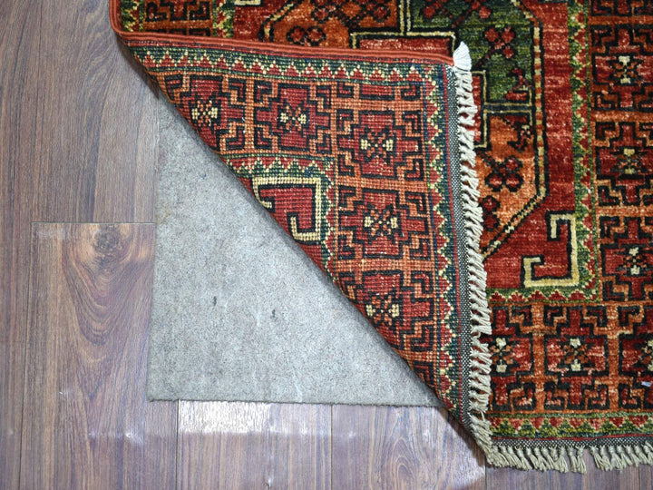 2'0" x 3'0" New Hand Knotted Red Wool Rectangle Oriental Rug - MOA10270773