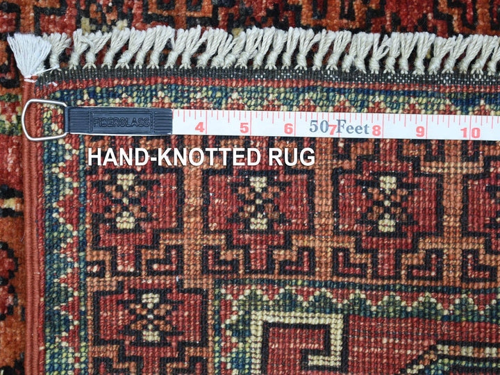 2'0" x 3'0" New Hand Knotted Red Wool Rectangle Oriental Rug - MOA10270773