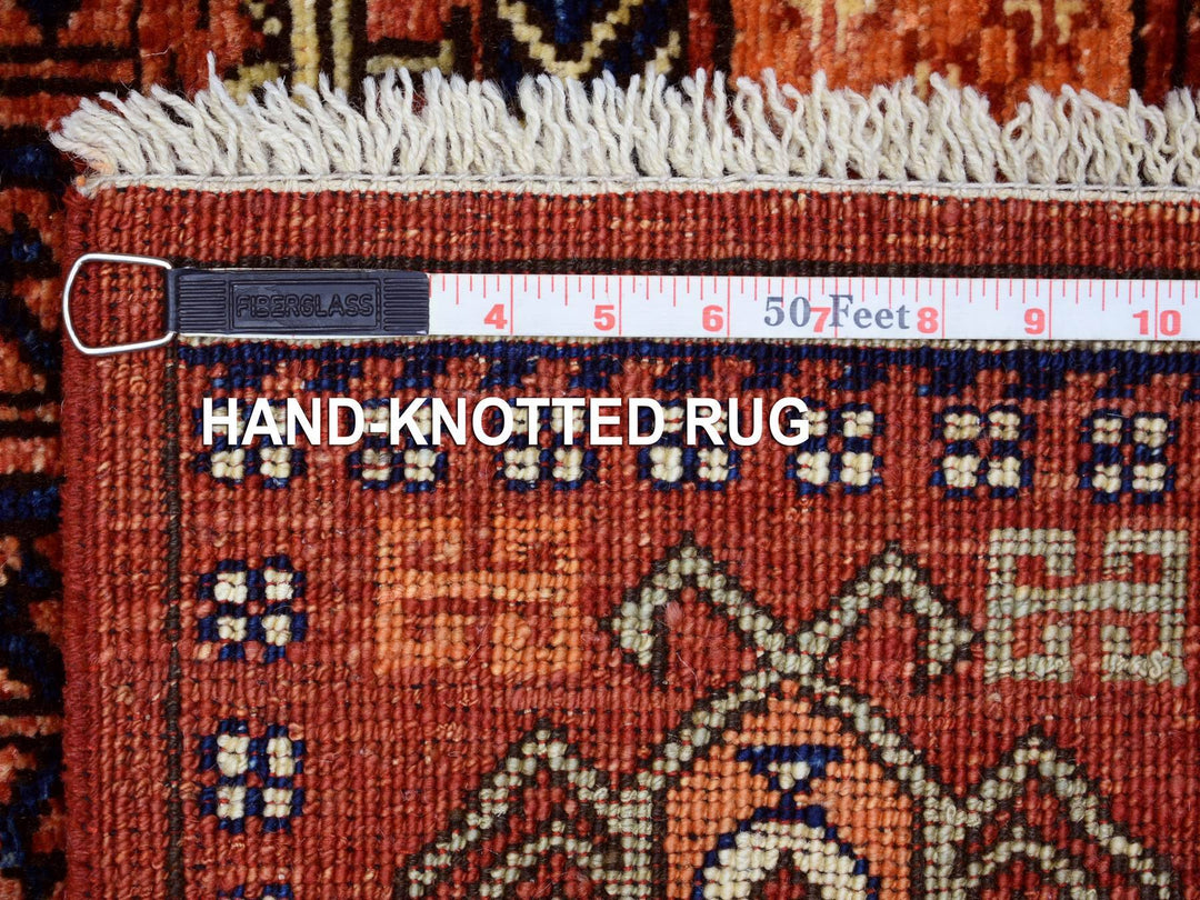 3'1" x 5'1" New Hand Knotted Red Wool Rectangle Oriental Rug - MOA10270783