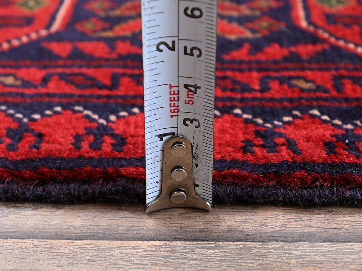 2'9" x 3'10" New Hand Knotted Red Wool Rectangle Oriental Rug - MOA102707