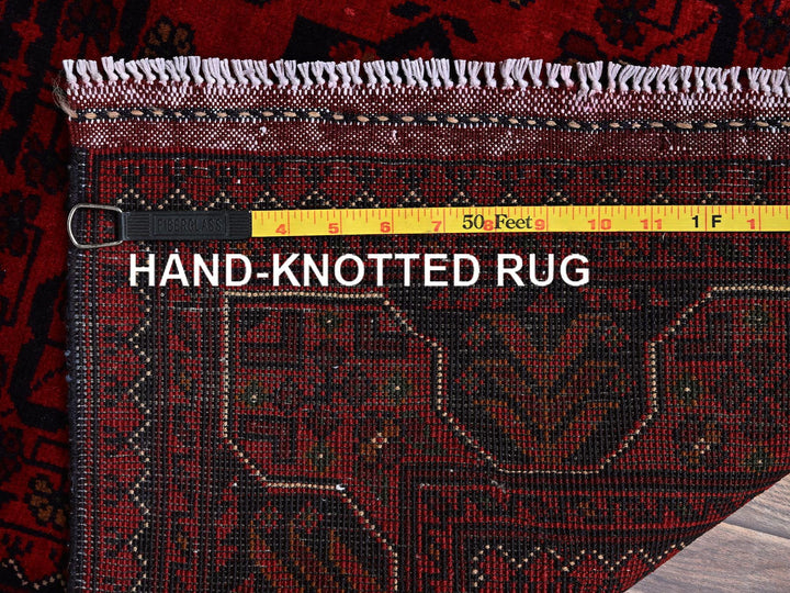 2'9" x 3'10" New Hand Knotted Red Wool Rectangle Oriental Rug - MOA102707