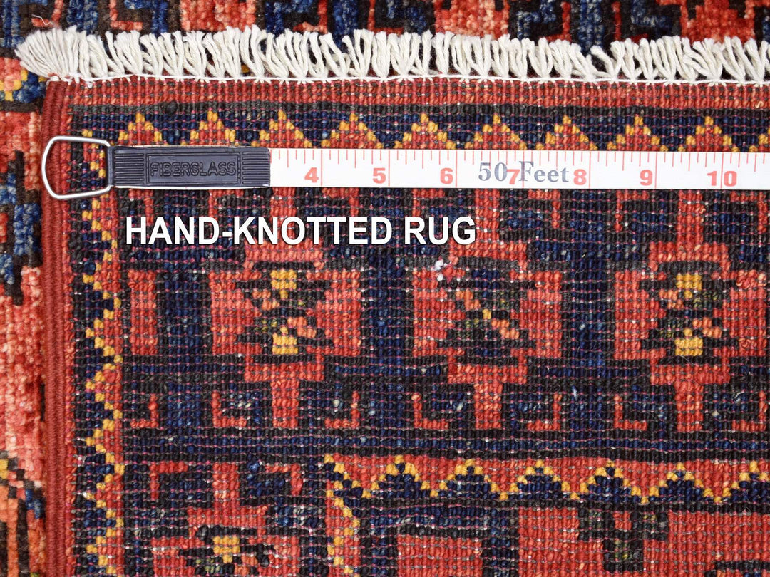 2'1" x 3'5" New Hand Knotted Red Wool Rectangle Oriental Rug - MOA10270803