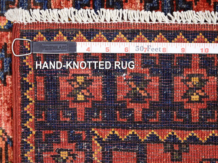 2'1" x 3'5" New Hand Knotted Red Wool Rectangle Oriental Rug - MOA10270803