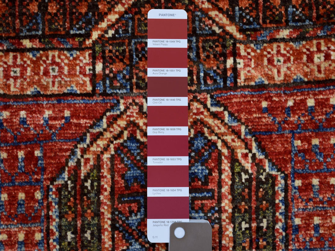 2'0" x 3'1" New Hand Knotted Red Wool Rectangle Oriental Rug - MOA10270817